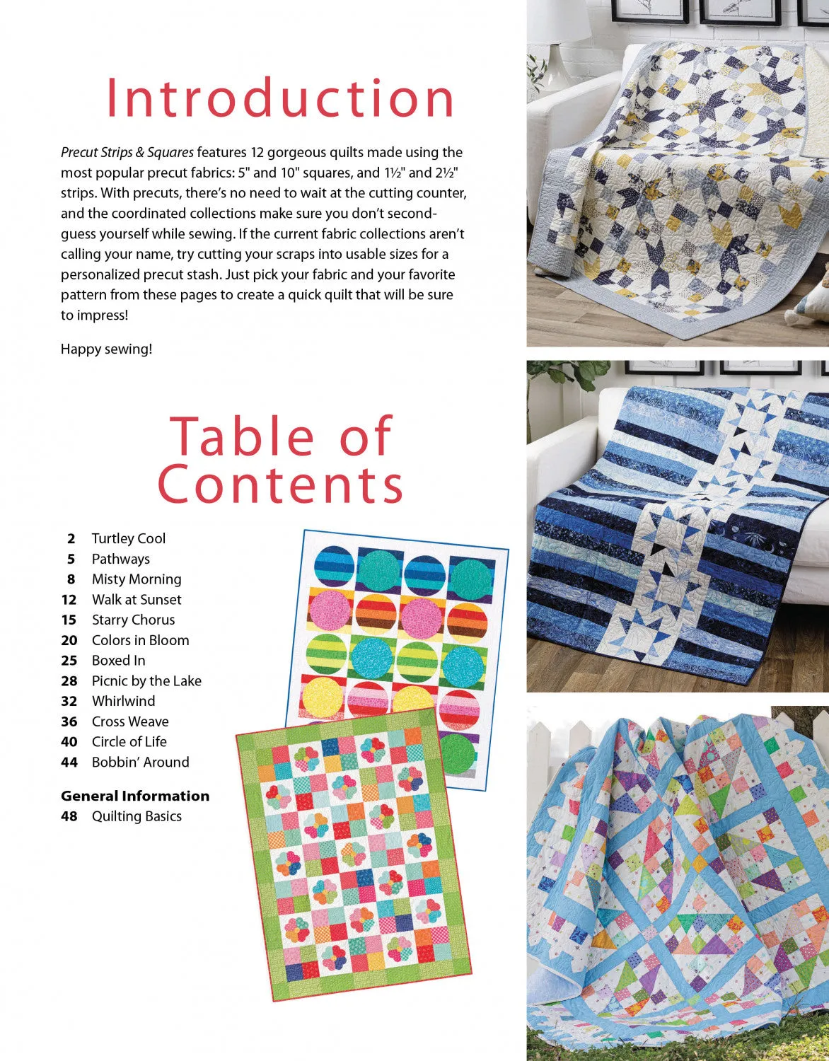 Precut Strips & Squares Pattern Book