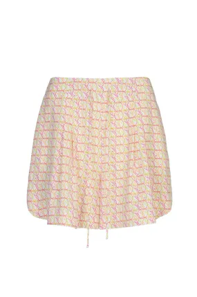 Printed Lyocell Shorts with Drawstring