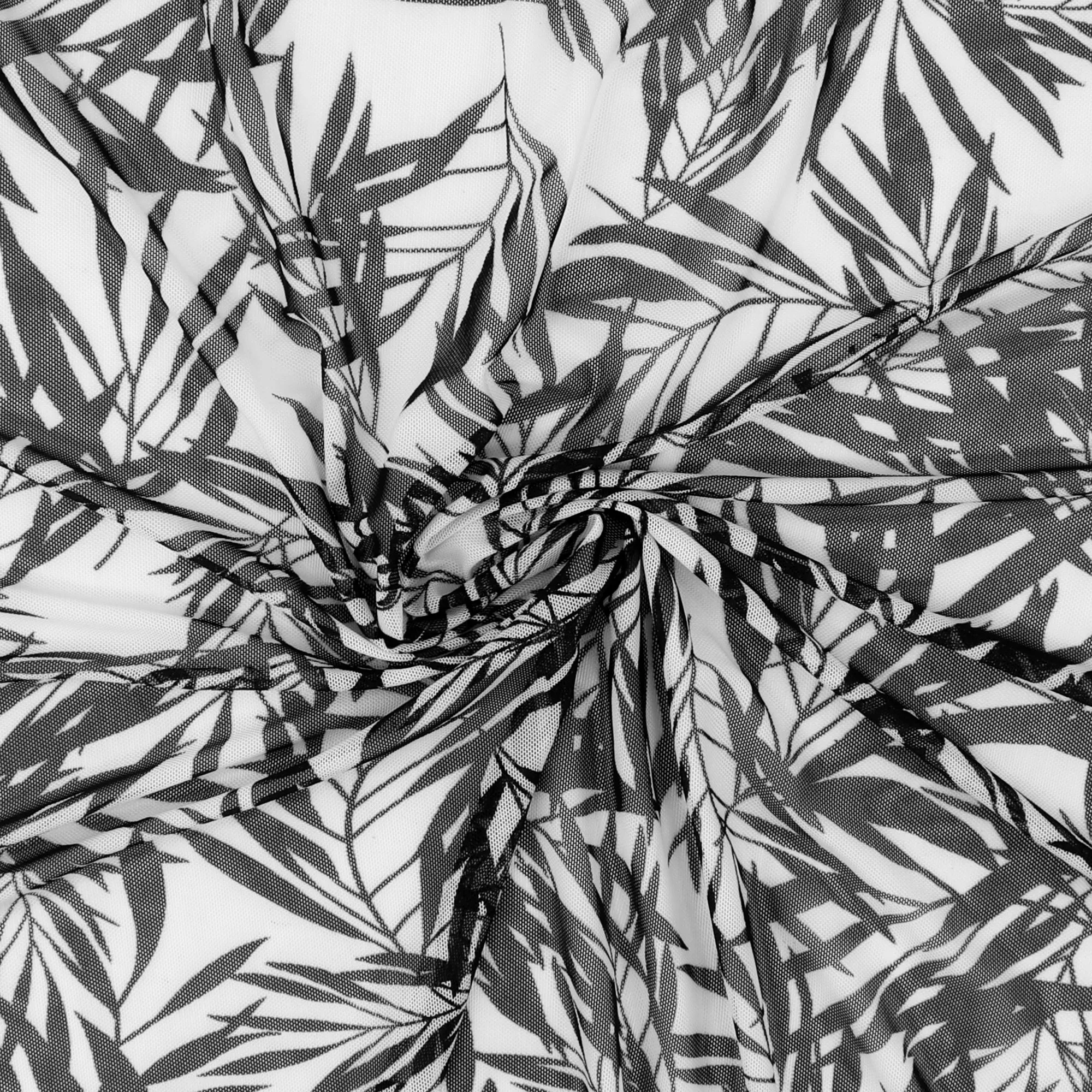 Printed Mesh - NADIA - 001 - Black and White