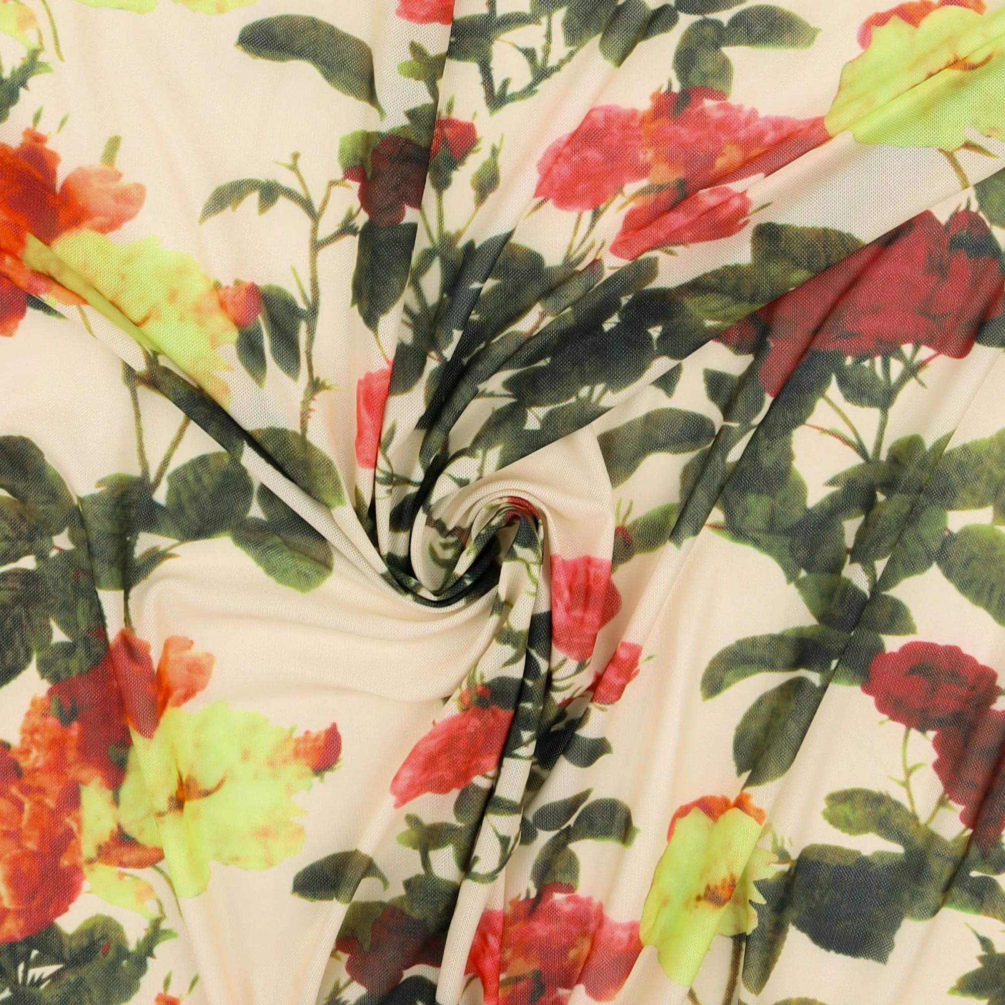 Printed Mesh - NADIA - 005 - Green