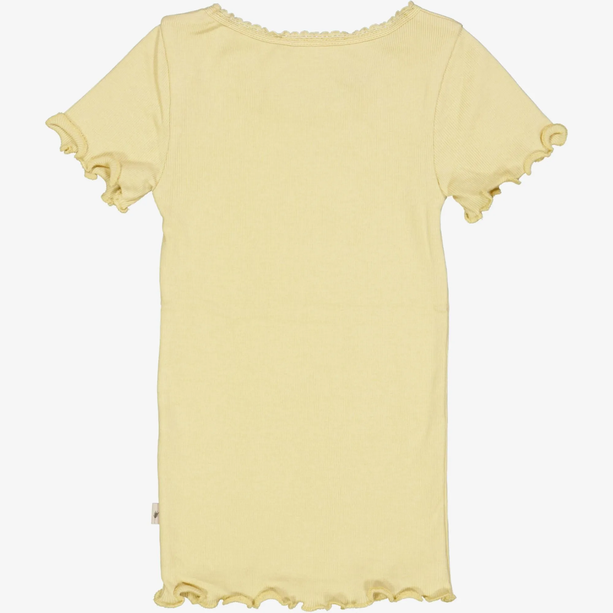 Rib T-Shirt Lace SS - yellow dream