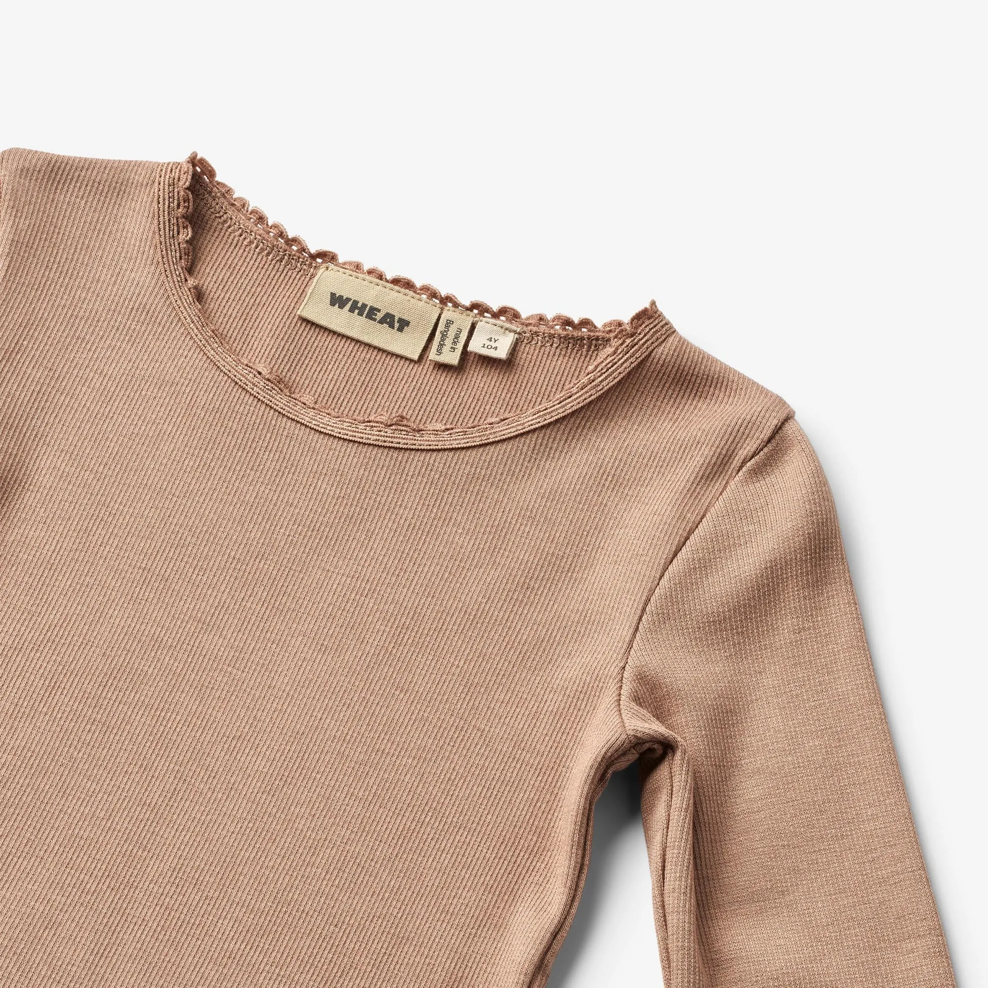 Rib T-Shirt L/S Reese - nougat rose