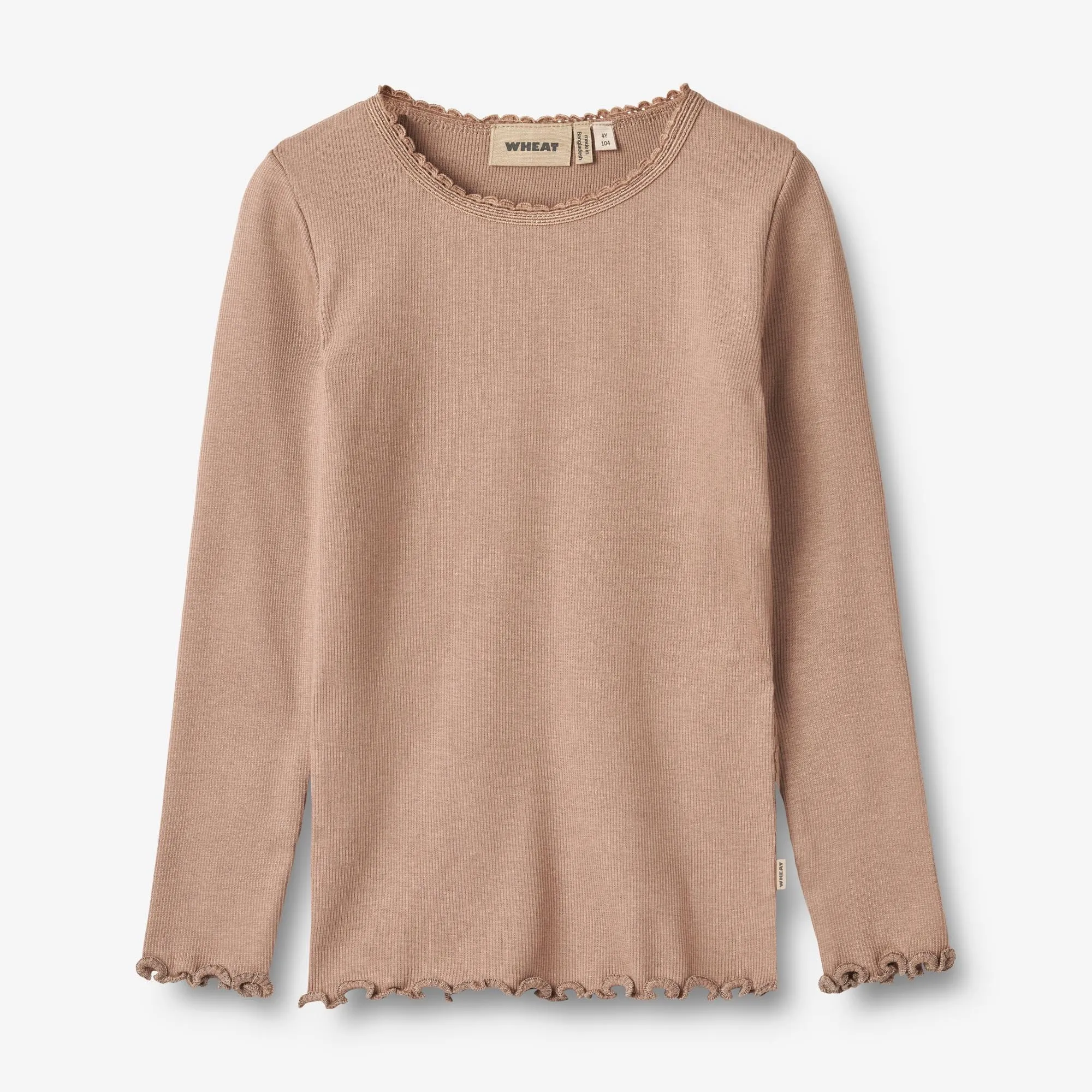 Rib T-Shirt L/S Reese - nougat rose