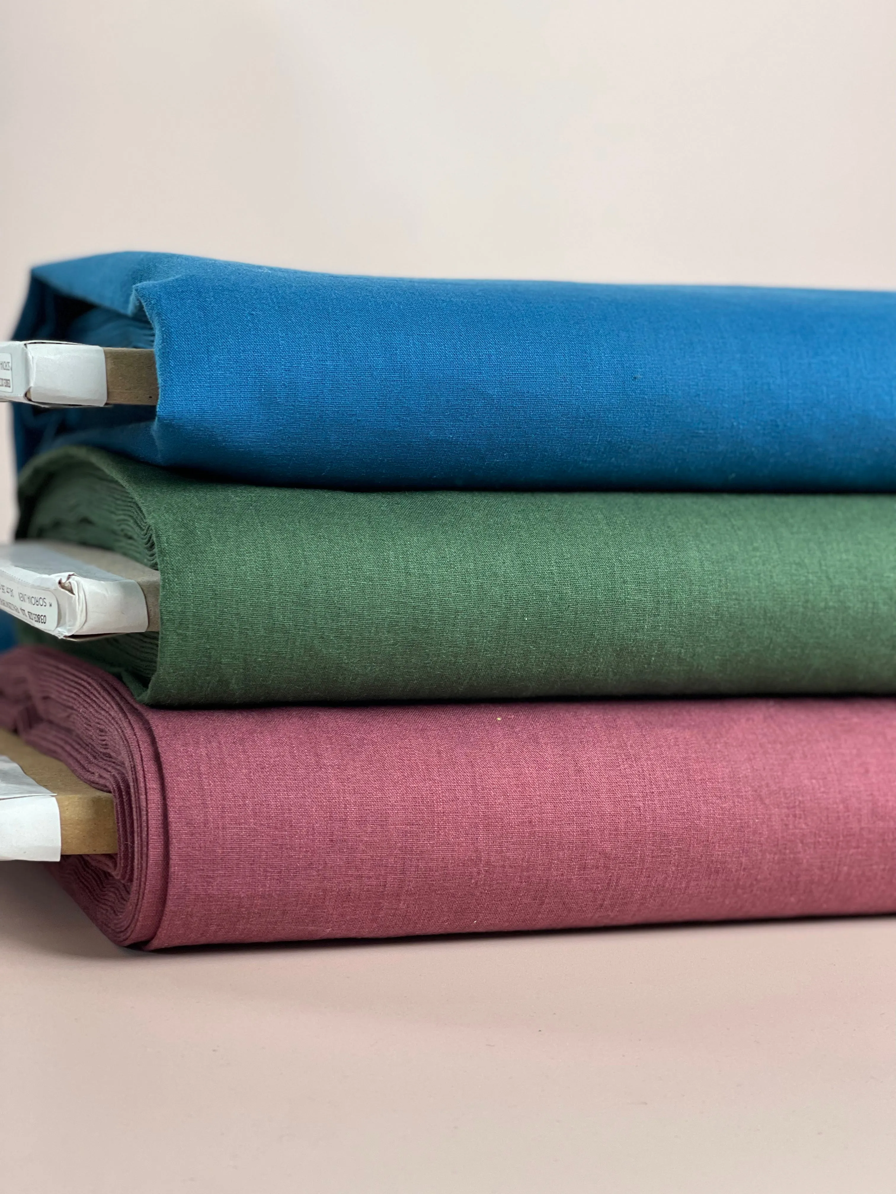 Sorona Linen in Windsor Wine - New Eco Linen Blend Fabric