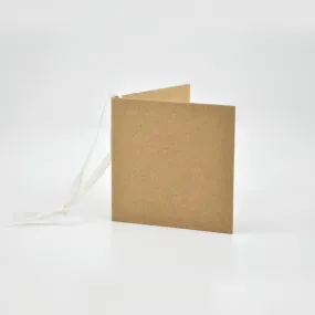 Square Kraft Gift Tags White (50)