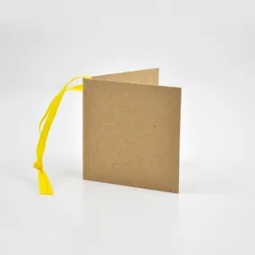 Square Kraft Gift Tags Yellow (50)