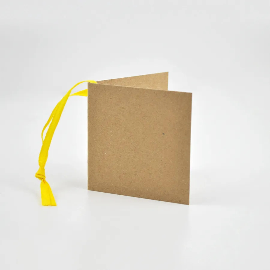 Square Kraft Gift Tags Yellow (50)