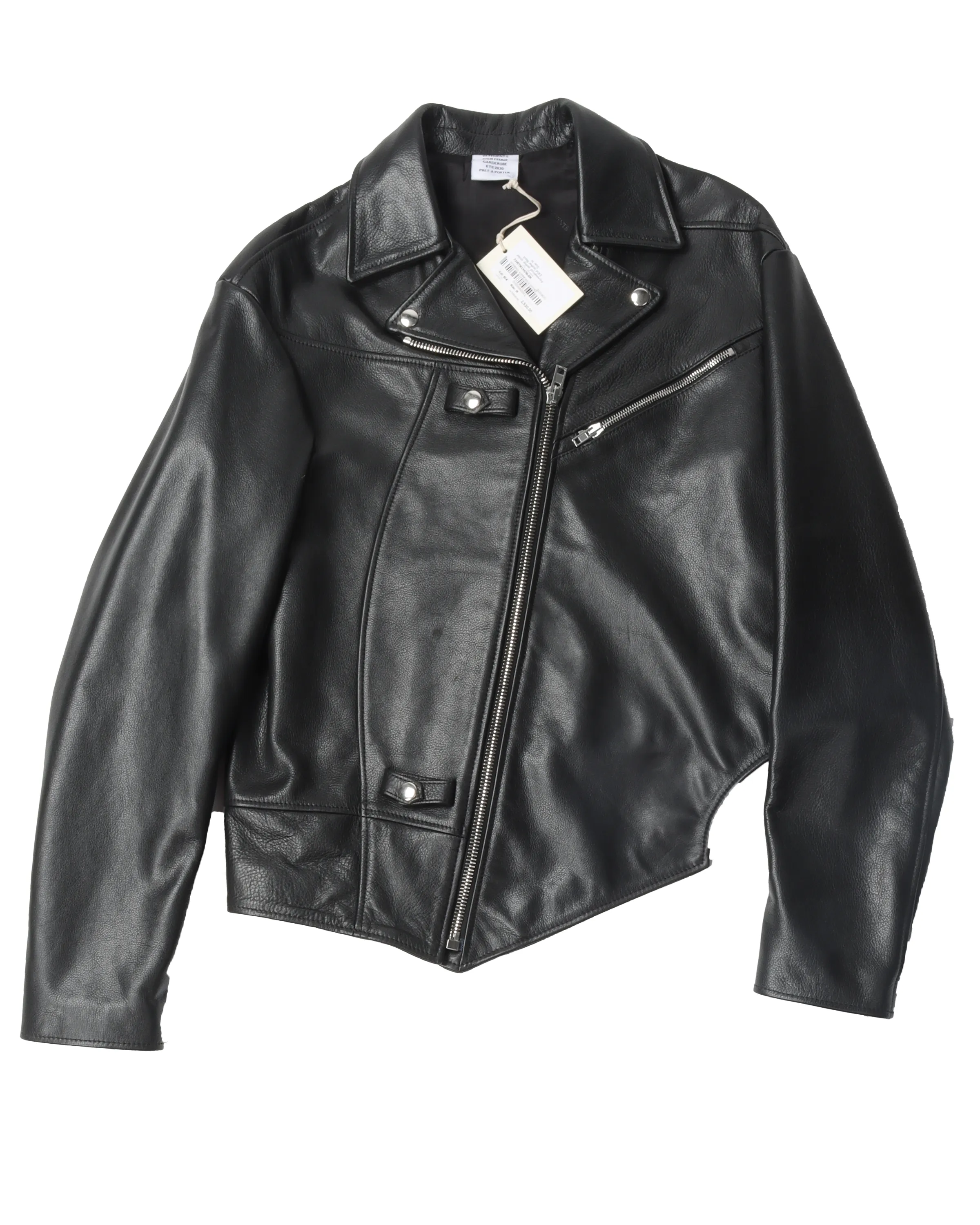 SS20 Asymmetrical Leather Jacket