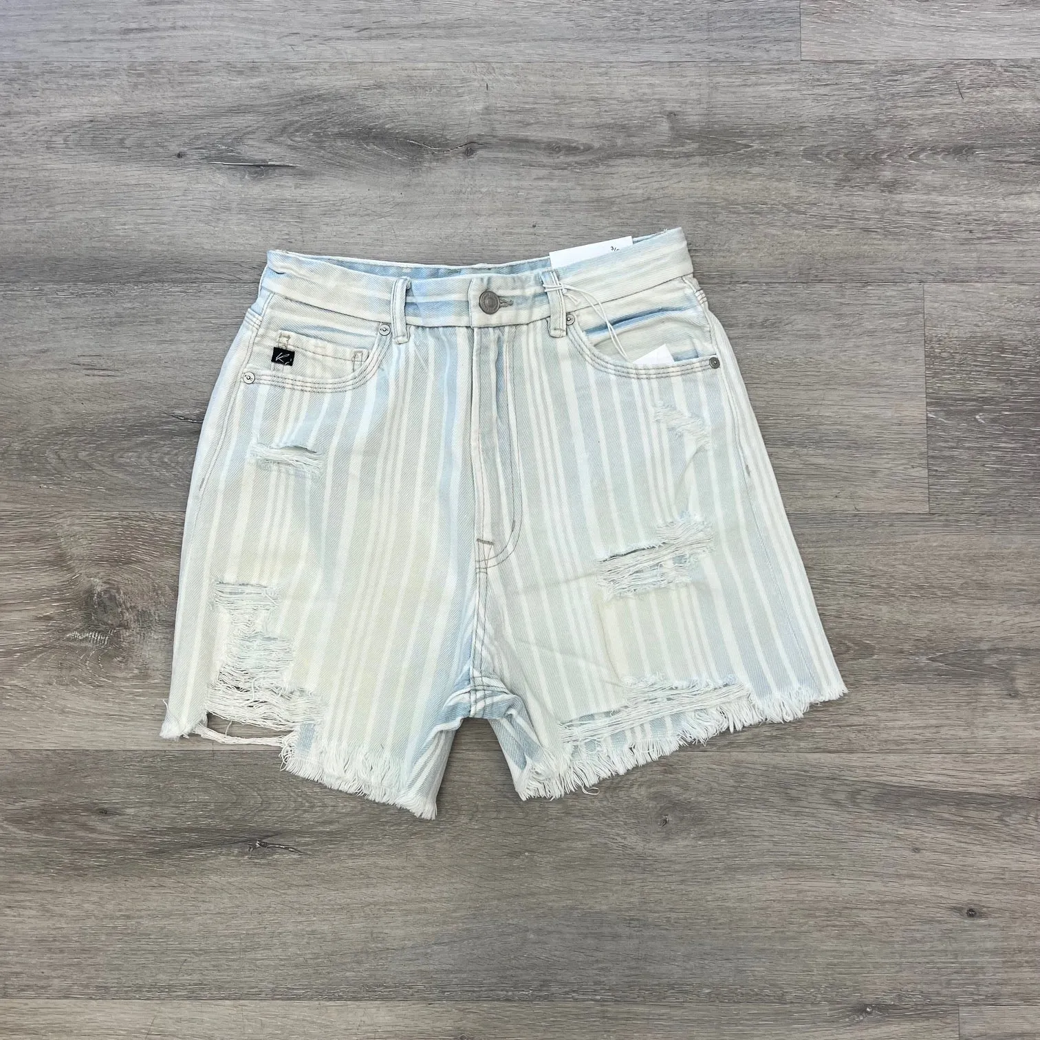 Striped Denim Short