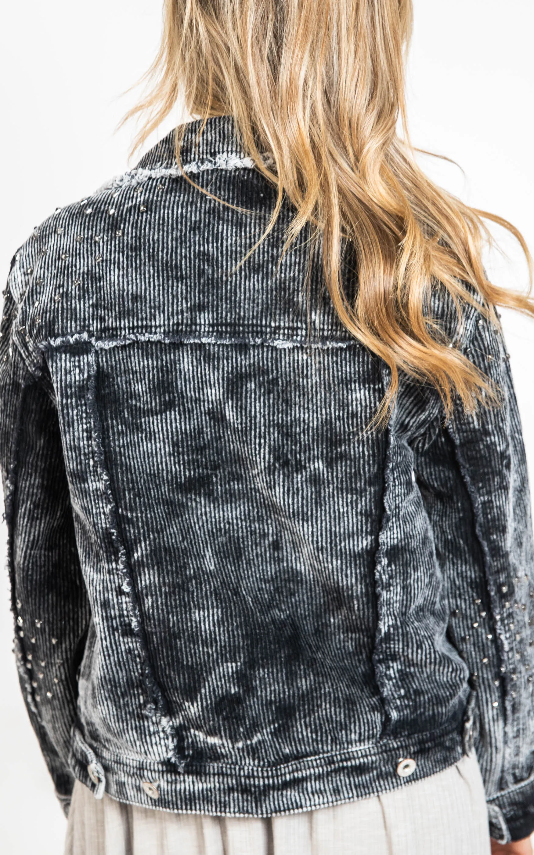 Studded Rock & Roll Corduroy Jacket - POL