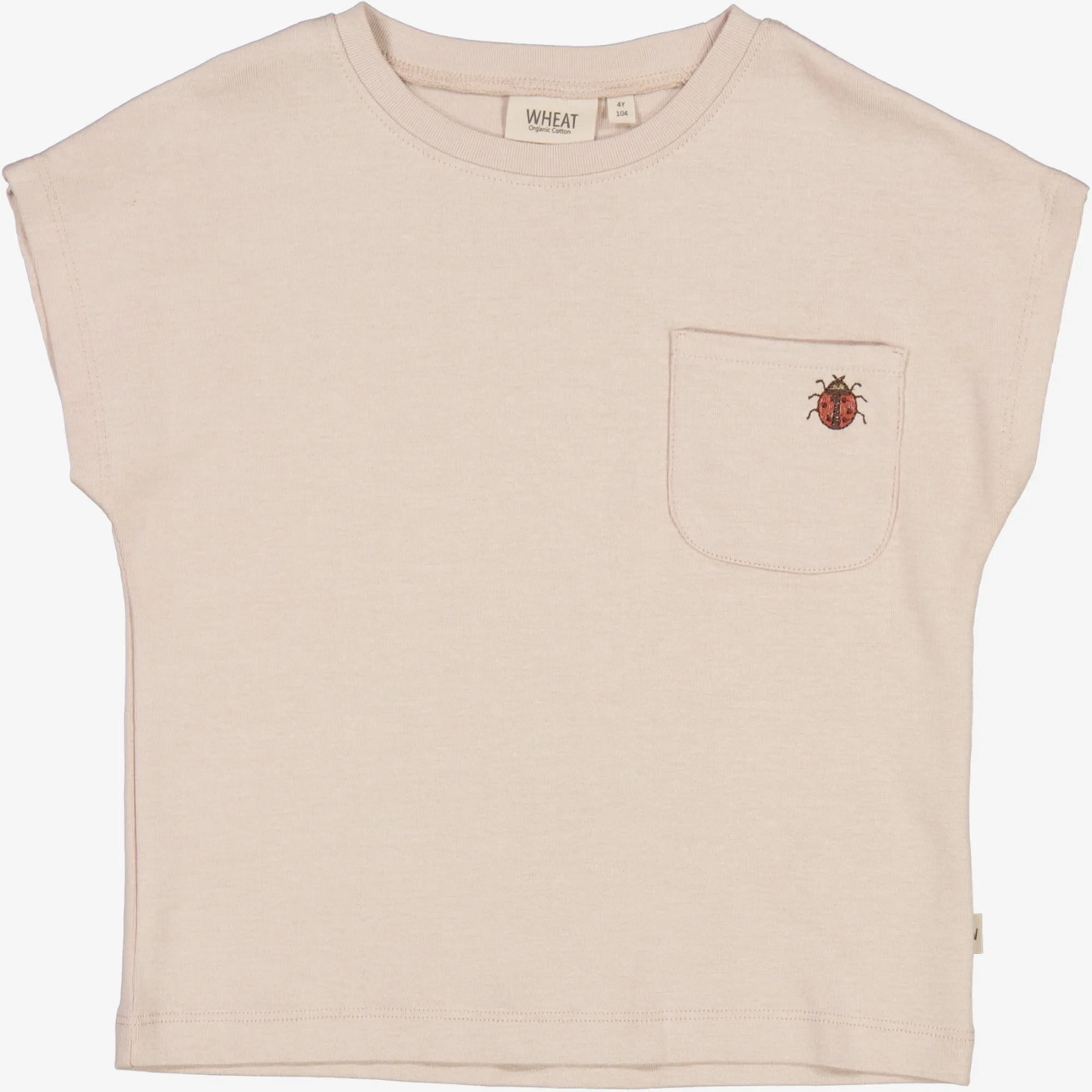 T-Shirt Ladybug Embroidery - pale lilac