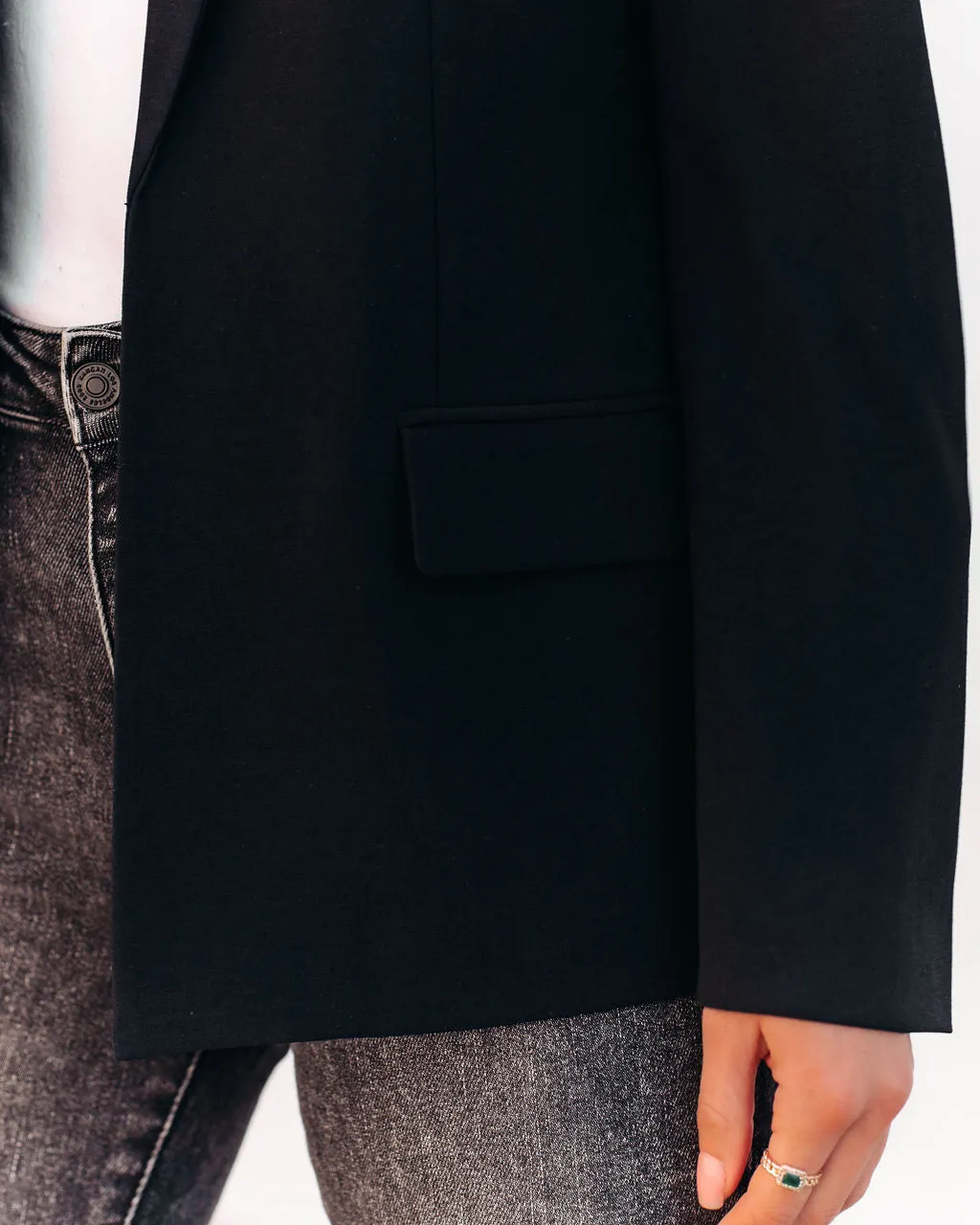 TastyHottie - Boss Up Pocketed Blazer - Black