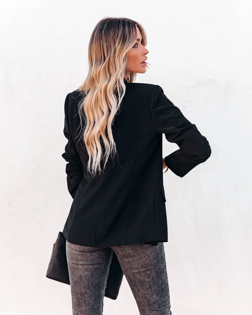 TastyHottie - Boss Up Pocketed Blazer - Black