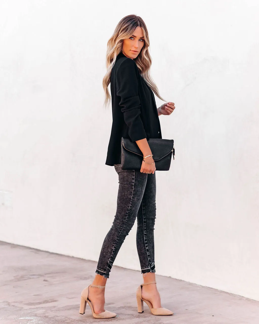 TastyHottie - Boss Up Pocketed Blazer - Black