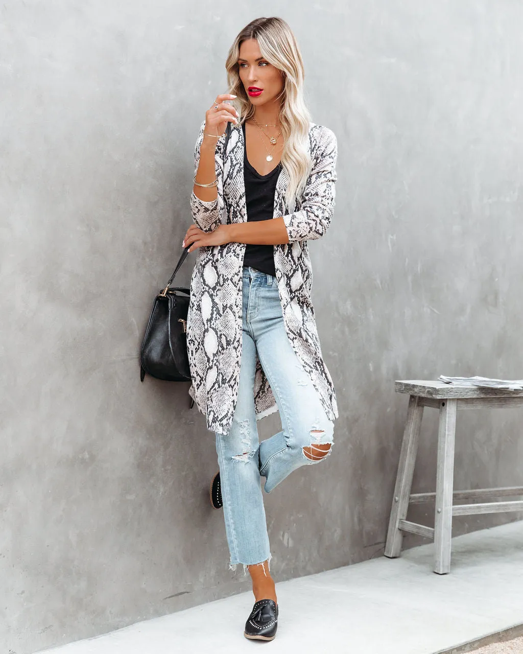 TastyHottie - Charmer Snake Print Cardigan