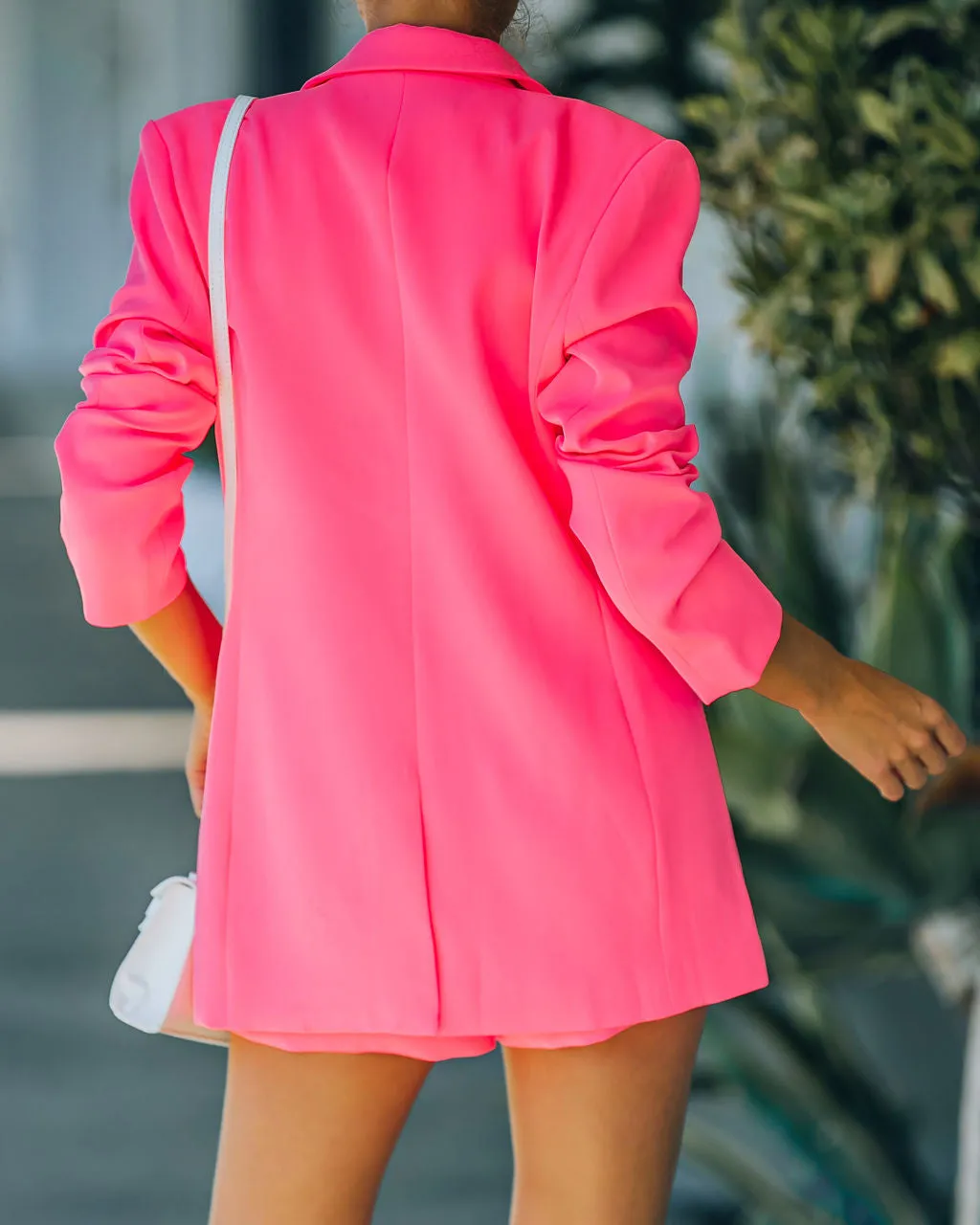 TastyHottie - Standards Pocketed Blazer - Neon Pink