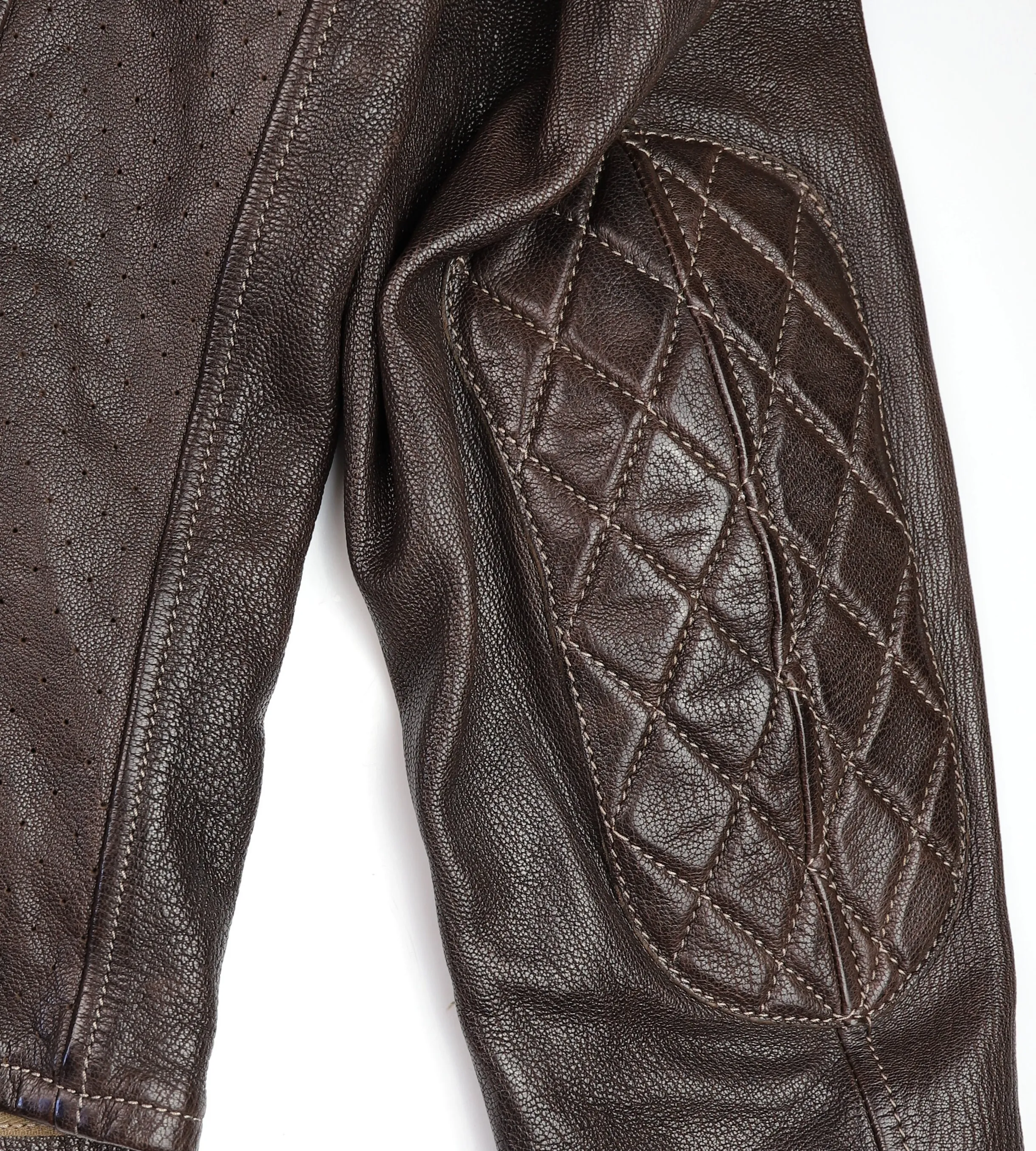 Thedi Maximos Cafe Racer, size Large, Brown Calabria Goatskin