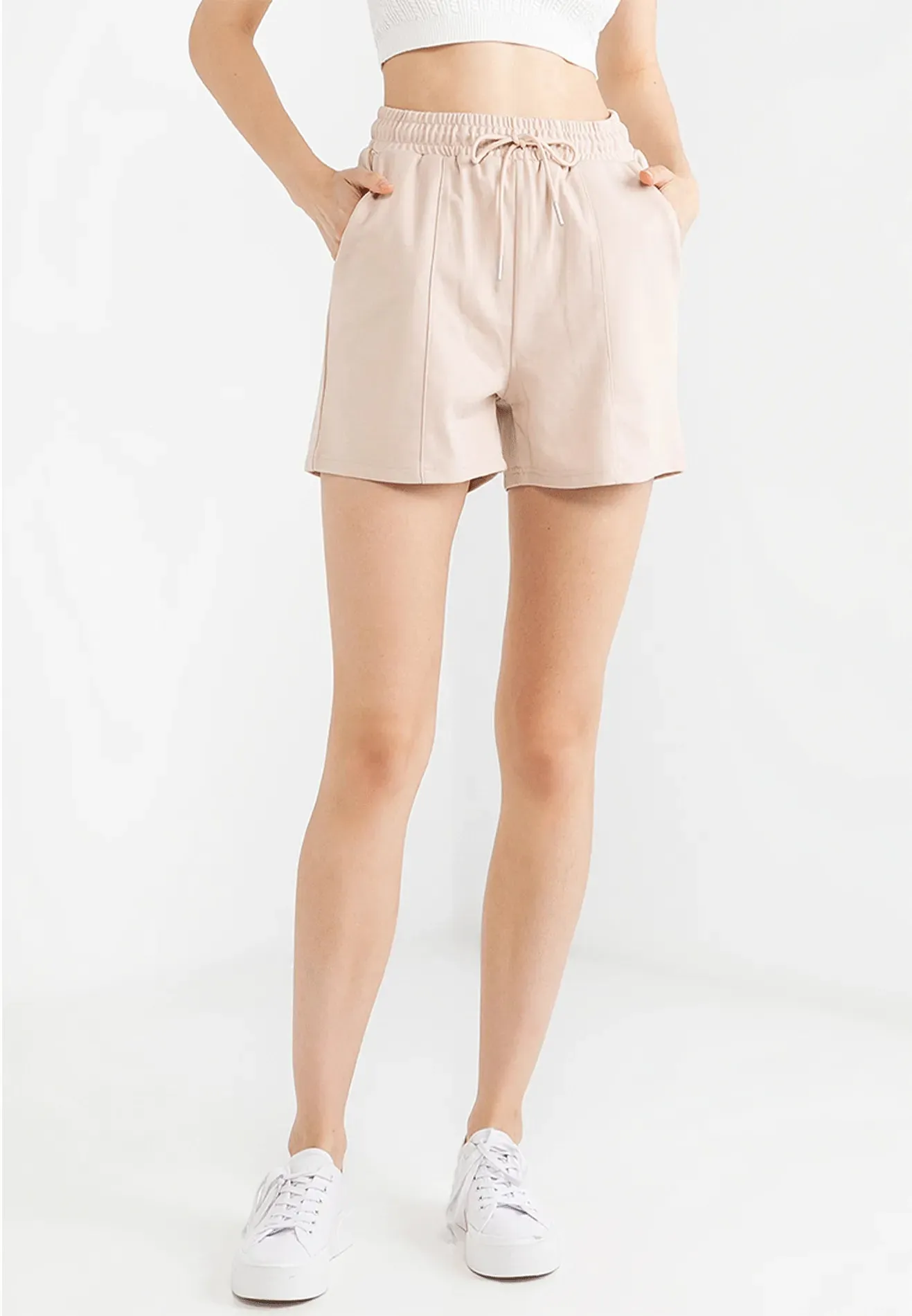 VOIR JEANS Hey Summer Collection: Drawstring Elastic Waist Casual Shorts