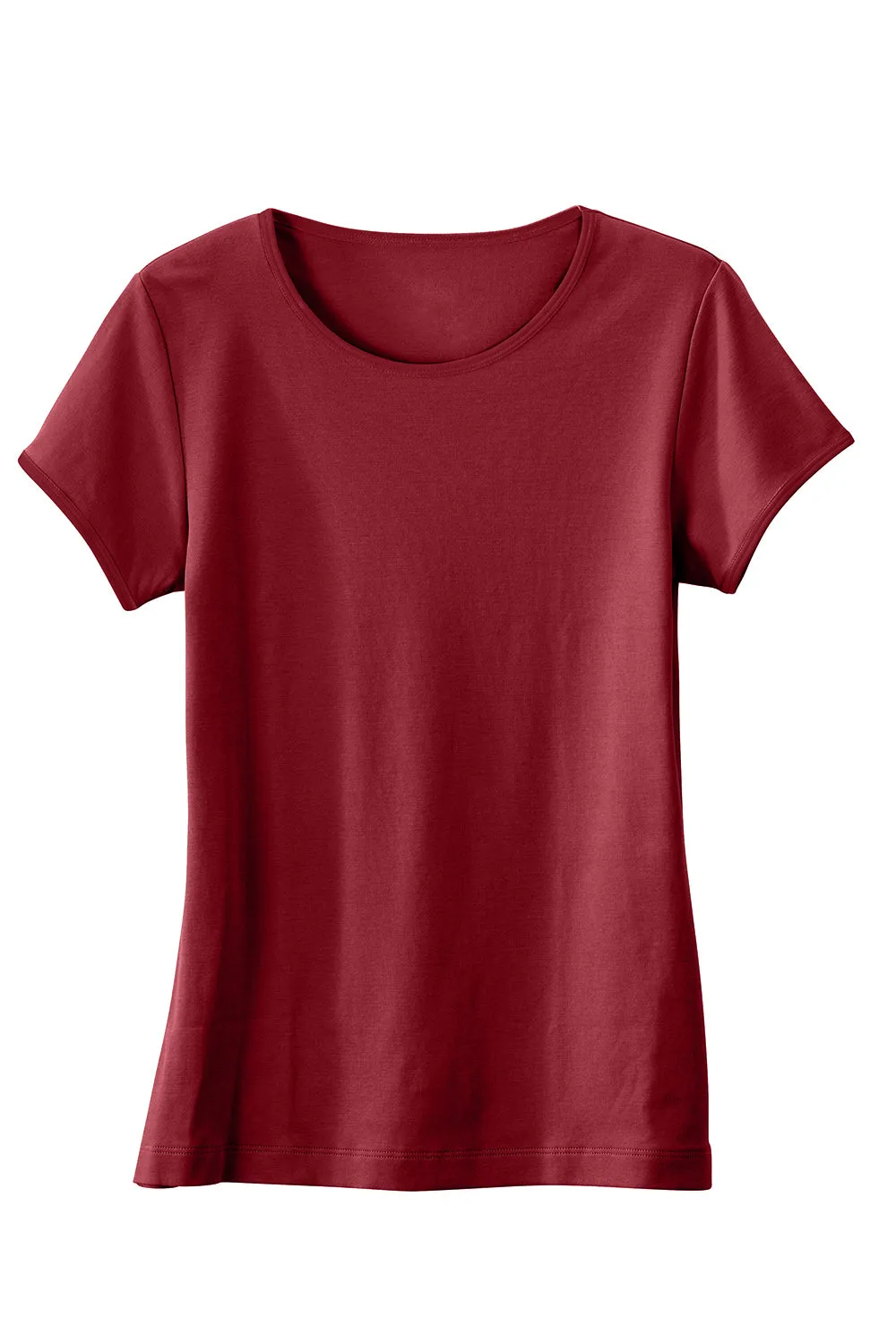 Women's Luxe 100% Organic Cotton Jewel Neck Tee